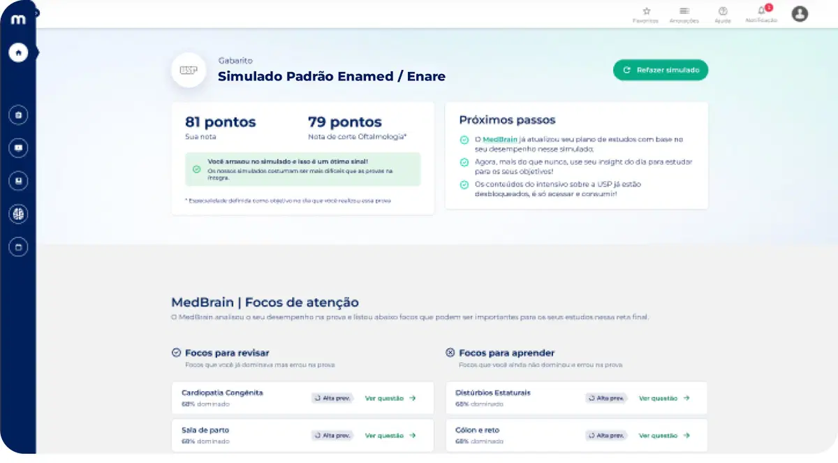 Simulados com Gabarito Inteligente